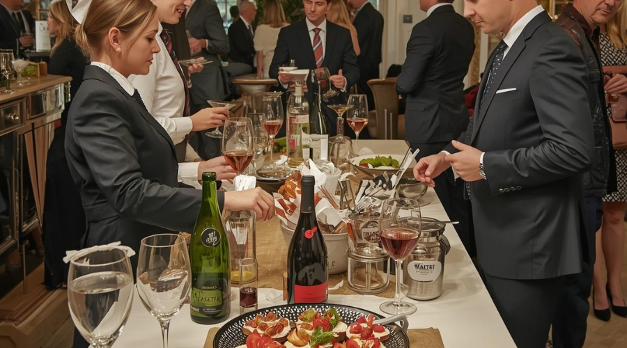 service traiteur soirée corporate Bordeaux personnel élégant